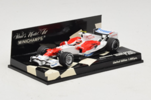 Toyota T. Glock Panasonic Toyota Racing Showcar F1 2008 Minichamps 1:43 400080082 Kovina – slika 2 od 5