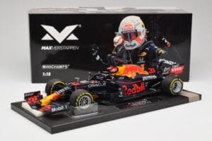 Red Bull RB16B #33 M. Verstappen France GP Winner 2021 Minichamps 1:18 113210833 Kovina – slika 6 od 7