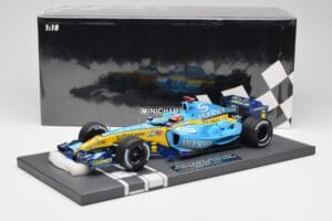 Renault F1 Team R25 #5 F. Alonso 3rd Place Brazil GP 2005 World Champion Minichamps 1:18 117051705 Kovina – slika 7 od 7