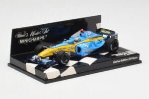 Renault R25 F. Alonso F1 World Champion Showcar 2005 Minichamps 1:43 400050075 Kovina – slika 3 od 5