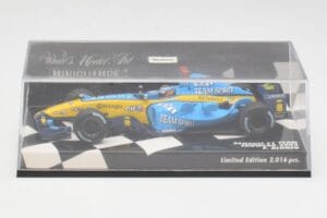 Renault R25 F. Alonso F1 World Champion Showcar 2005 Minichamps 1:43 400050075 Kovina – slika 4 od 5