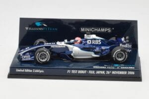 Williams FW28 Toyota K. Nakajima F1 Test Debut 2006 Minichamps 1:43 400060135 Kovina