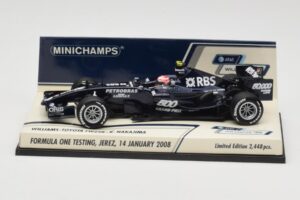 Williams Toyota FW29B K. Nakajima Jerez Test 14 Januar 2008 Minichamps 1:43 400080108 Kovina