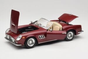 Ferrari 250 GT California Spider LWB Temno Rdeča Hot Wheels 1:18 25727 Kovina – slika 2 od 8