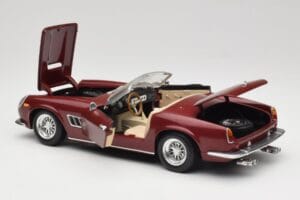 Ferrari 250 GT California Spider LWB Temno Rdeča Hot Wheels 1:18 25727 Kovina – slika 5 od 8