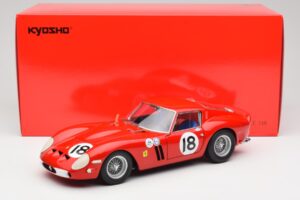 Ferrari 250 GTO #18 P. Rodriguez Daytona Continental 3 Hours Winner 1963 Kyosho 1:18 08438F Kovina – slika 8 od 8