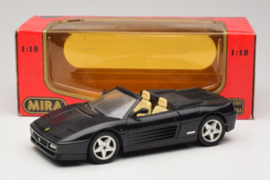 Ferrari 348 Spider Črn S Srebrnimi Kolesi Mira 1:18 6918 Kovina – slika 8 od 8