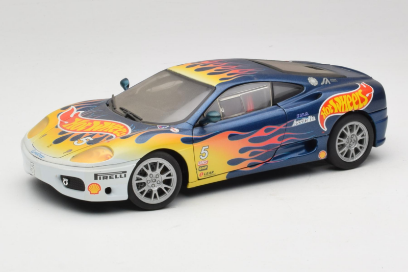 Ferrari 360 Modena Challenge #5 Hot Wheels Purple Fire Livery 1999 Bburago 1:18 29619 Kovina