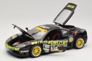 Ferrari 360 Modena Rentabel #314 Gagliardi Črn Bburago 1:18 3378-B1 Kovina – slika 2 od 8