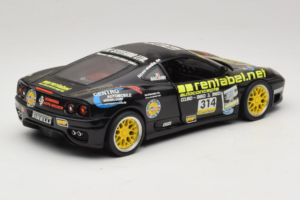Ferrari 360 Modena Rentabel #314 Gagliardi Črn Bburago 1:18 3378-B1 Kovina – slika 3 od 8