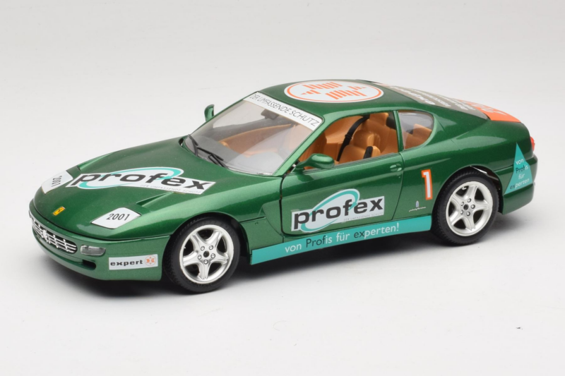 Ferrari 456 GT Profex #1 Zelen 1992 Bburago 1:18 3336-GR1 Kovina