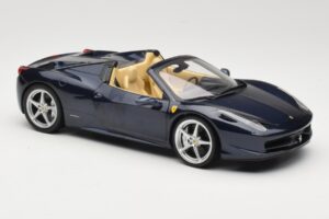 Ferrari 458 Italia Spider Dark Blue Metallic Hot Wheels 1:18 X5529 Kovina – slika 6 od 8