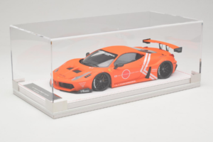 Ferrari 458 Liberty Walk LB-Silhouette WORKS GT Oranžen IVY 1:18 REMC002 Smola – slika 2 od 6