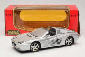 Ferrari 512TR Targa Srebrn Mira 1:18 6175 Kovina – slika 8 od 8