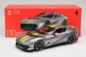 Ferrari 812 Competizione Grigio Coburn Bburago 1:18 18-01647 Kovina – slika 8 od 8