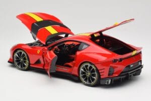 Ferrari 812 Competizione Rosso Corsa Z Rumenimi Črtami Bburago 1:18 18-16915 Kovina – slika 5 od 8