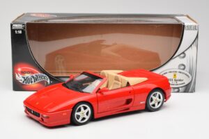 Ferrari F355 Spider Rdeč Hot Wheels 1:18 25733 Kovina – slika 8 od 8