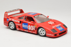 Ferrari F40 #40 J-P. Jabouille / O. Grouillard Art Sports 1987 Bburago 1:18 3332-A1 Kovina – slika 6 od 8