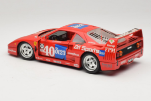 Ferrari F40 #40 J-P. Jabouille / O. Grouillard Art Sports 1987 Bburago 1:18 3332-A1 Kovina – slika 7 od 8
