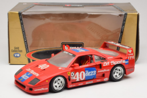 Ferrari F40 #40 J-P. Jabouille / O. Grouillard Art Sports 1987 Bburago 1:18 3332-A1 Kovina – slika 8 od 8