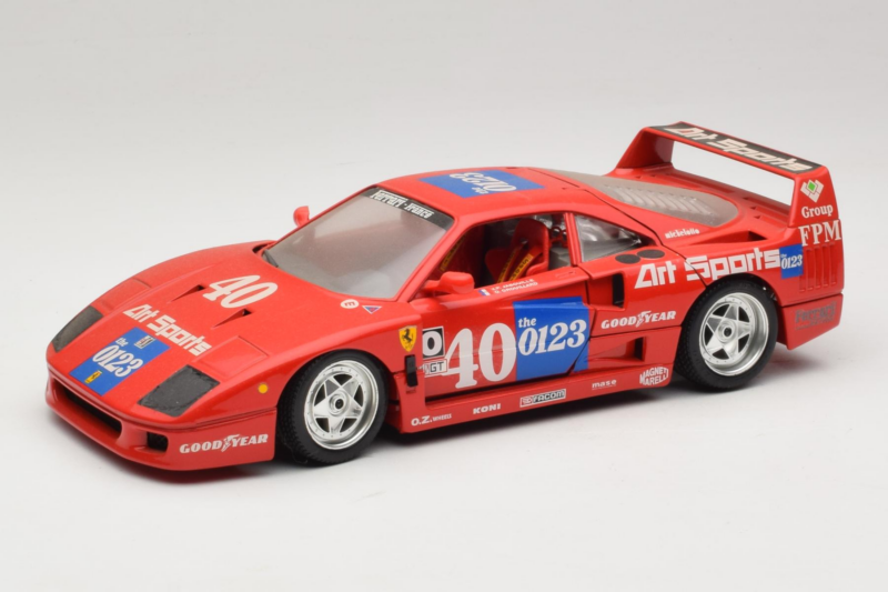 Ferrari F40 #40 J-P. Jabouille / O. Grouillard Art Sports 1987 Bburago 1:18 3332-A1 Kovina
