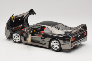 Ferrari F40 Chrome Black Bburago 1:18 3401-B1 Kovina – slika 5 od 8