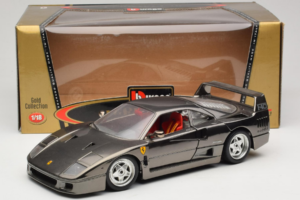 Ferrari F40 Chrome Black Bburago 1:18 3401-B1 Kovina – slika 8 od 8