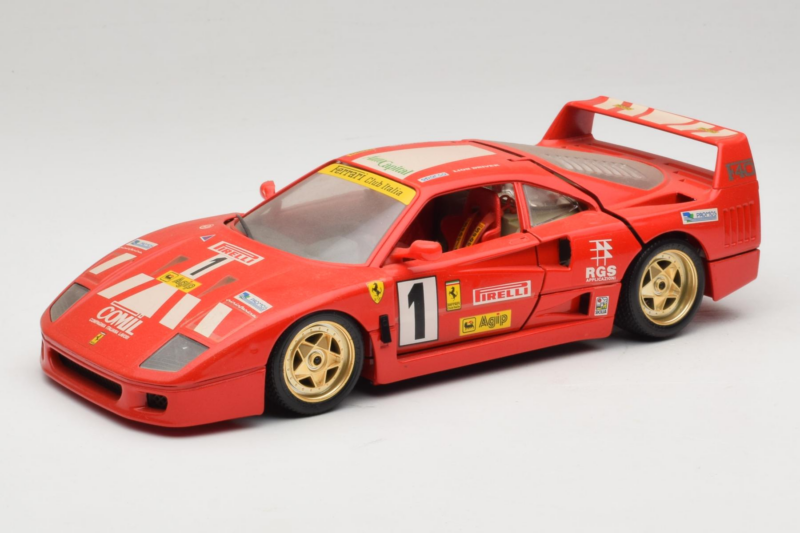 Ferrari F40 Evoluzione #1 Pirelli Rdeč 1992 Bburago 1:18 3042-P1 Kovina