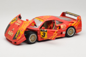 Ferrari F40 #3 F. Kroymans Ferrari Imports Kroymans BBS Wheels Rdeč 1987 Bburago 1:18 3032-H1 Kovina – slika 2 od 8