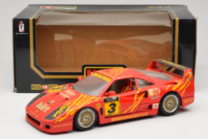 Ferrari F40 #3 F. Kroymans Ferrari Imports Kroymans BBS Wheels Rdeč 1987 Bburago 1:18 3032-H1 Kovina – slika 8 od 8