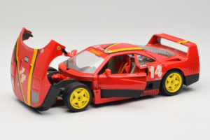 Ferrari F40 Evoluzione #14 L. Dalla Noce H&R Rdeč z Rumenimi Kolesi 1992 Bburago 1:18 3042-H1 Kovina – slika 2 od 8