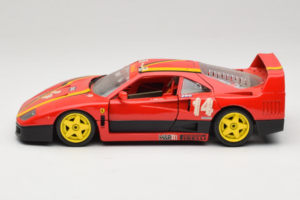 Ferrari F40 Evoluzione #14 L. Dalla Noce H&R Rdeč z Rumenimi Kolesi 1992 Bburago 1:18 3042-H1 Kovina – slika 4 od 8