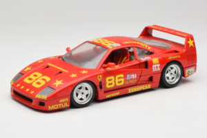 Ferrari F40 LM #86 Ch. Pozzi IMSA 24 Hours of Le Mans 1985 Rdeč Bburago 1:18 3332-P6 Kovina
