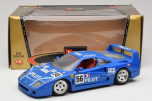 Ferrari F40 Pilot #56 Moder Bburago 1:18 3332-BL1 Kovina – slika 8 od 8