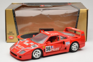 Ferrari F40 #56 Pilot Rdeč 1987 Bburago 1:18 3332-P2 Kovina – slika 8 od 8