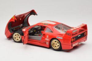 Ferrari F40 Pirelli Agip #1 Ferrari Club Italia Rdeč Bburago 1:18 3032-P2 Kovina – slika 5 od 8