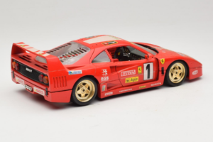 Ferrari F40 Evoluzione #1 Pirelli Agip Rdeč z Zlatimi Kolesi 1992 Bburago 1:18 3042-P2 Kovina – slika 3 od 8