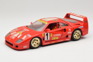 Ferrari F40 Evoluzione #1 Pirelli Agip Rdeč z Zlatimi Kolesi 1992 Bburago 1:18 3042-P2 Kovina