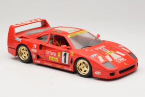 Ferrari F40 Evoluzione #1 Pirelli Agip Rdeč z Zlatimi Kolesi 1992 Bburago 1:18 3042-P2 Kovina – slika 6 od 8