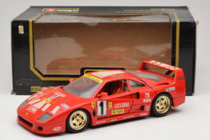 Ferrari F40 Evoluzione #1 Pirelli Agip Rdeč z Zlatimi Kolesi 1992 Bburago 1:18 3042-P2 Kovina – slika 8 od 8