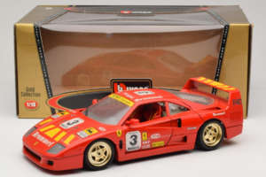 Ferrari F40 #3 Pirelli Rdeč 1987 Bburago 1:18 3332-P4 Kovina – slika 8 od 8
