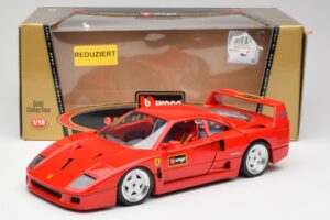 Ferrari F40 Rdeč Bburago 1:18 3332 Kovina – slika 8 od 8