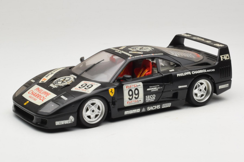 Ferrari F40 Seco #99 Lesseps / Charriol / Balandras Črn Bburago 1:18 3032-B3 Kovina