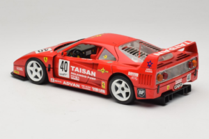 Ferrari F40 #40 T. Ohta / A. Reid Taisan Rdeč 1987 Bburago 1:18 3022-T1 Kovina – slika 7 od 8