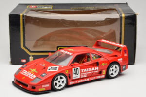 Ferrari F40 #40 T. Ohta / A. Reid Taisan Rdeč 1987 Bburago 1:18 3022-T1 Kovina – slika 8 od 8