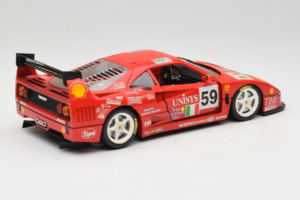 Ferrari F40 LM Unisys #59 Ota / P. Nappi / R. Donovan 24 Hours of Le Mans 1996 Bburago 1:18 3032-U1 Kovina – slika 3 od 8