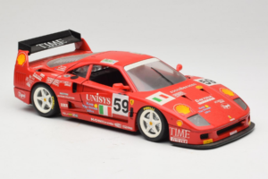 Ferrari F40 LM Unisys #59 Ota / P. Nappi / R. Donovan 24 Hours of Le Mans 1996 Bburago 1:18 3032-U1 Kovina – slika 6 od 8