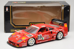 Ferrari F40 LM Unisys #59 Ota / P. Nappi / R. Donovan 24 Hours of Le Mans 1996 Bburago 1:18 3032-U1 Kovina – slika 8 od 8
