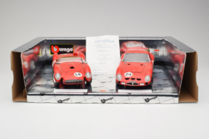 Ferrari Gift Set 250 Testa Rossa & 250 GTO Rdeč Bburago 1:18 GC002 Kovina
