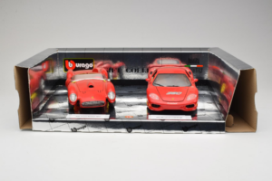 Ferrari Gift Set 250 Testa Rossa & 360 Modena Challenge Rdeč Bburago 1:18 GC001 Kovina